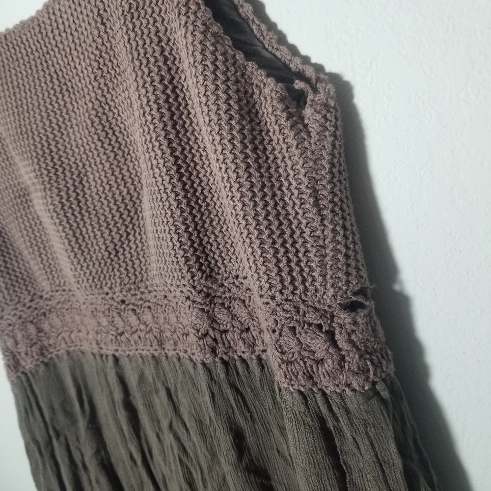 Tiered Brown Sleeveless Dress - Picture 5 of 7